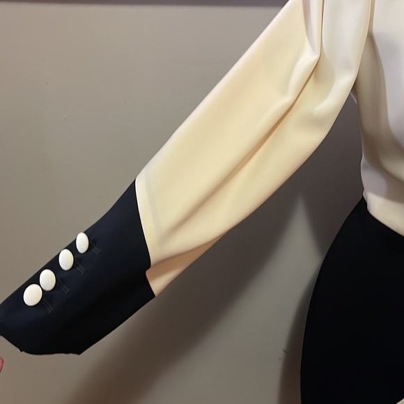 Moschino Couture Double Collar Tuxedo Jacket Ivory Black - Picture 7 of 16